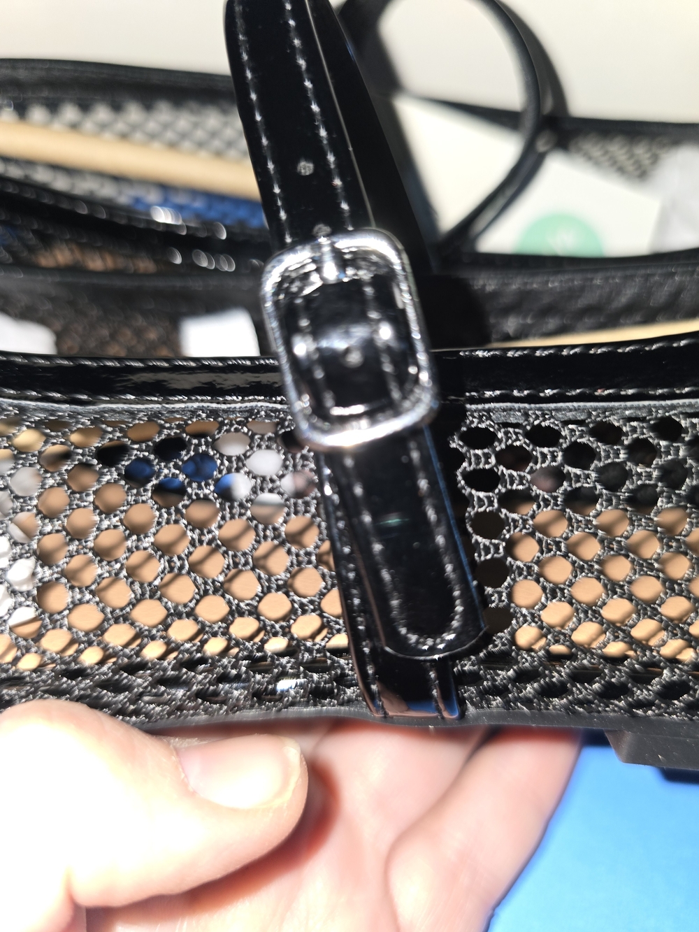 NWT A New Day Black Mesh Mary Jane Flats Size 8.5 - Picture 6 of 8